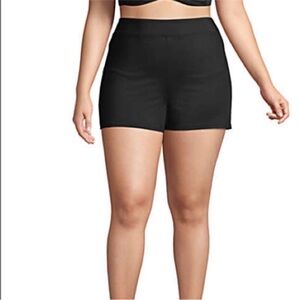 New! LANDS’ END Size 20W Black Swimsuit Shorts